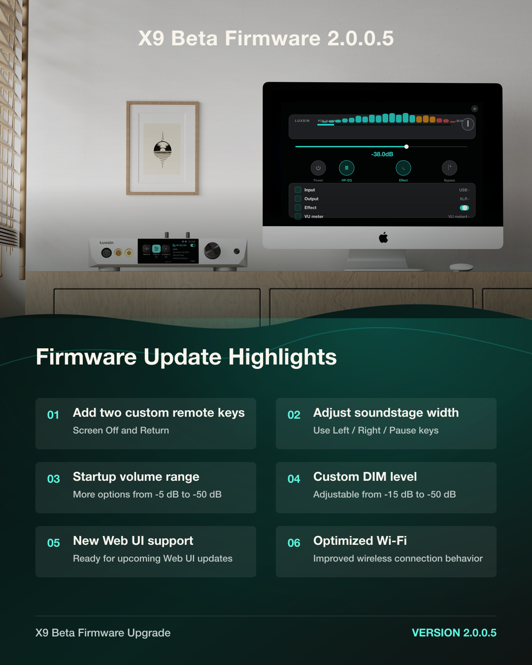Luxsin X9 Beta Firmware 2.0.0.5 is now available